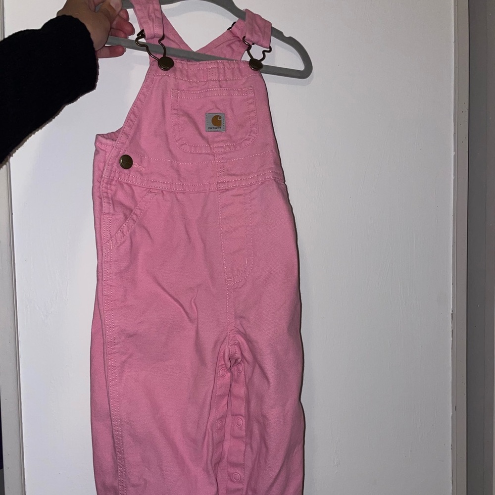 Carhartt Baby Girl Pink Overalls 12 Months